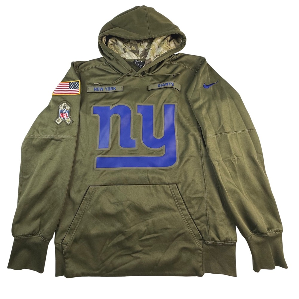 Nike NFL New York Giants Salute to Service Hoodie Olive Green 944245-395 Mens S